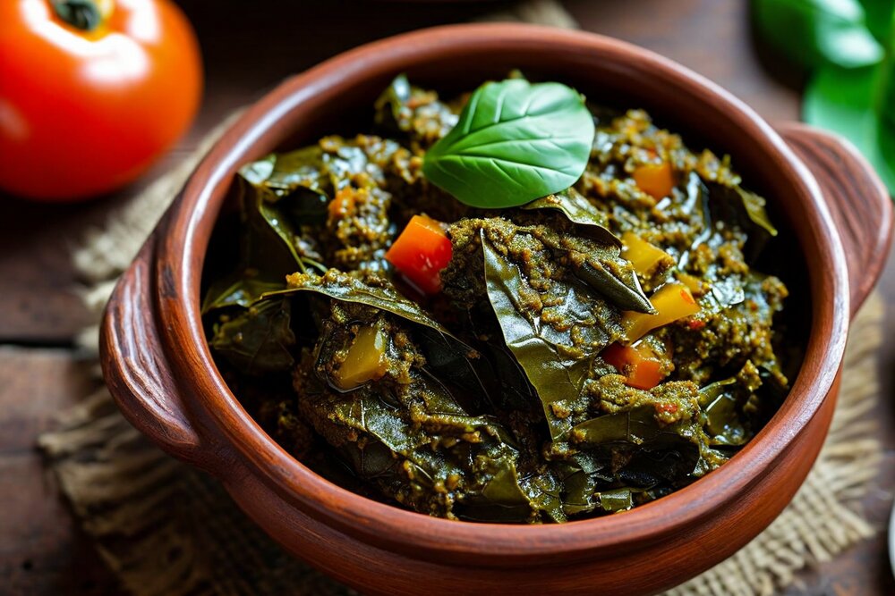 Ndiwo (Pumpkin Leaf Relish)
