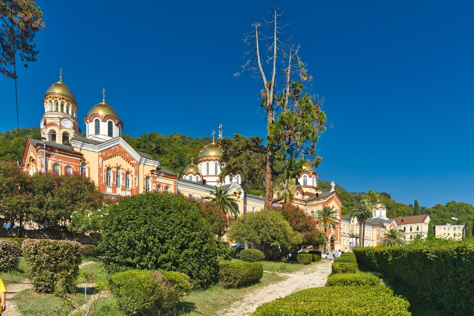 Golden domes of New Athos Monastery