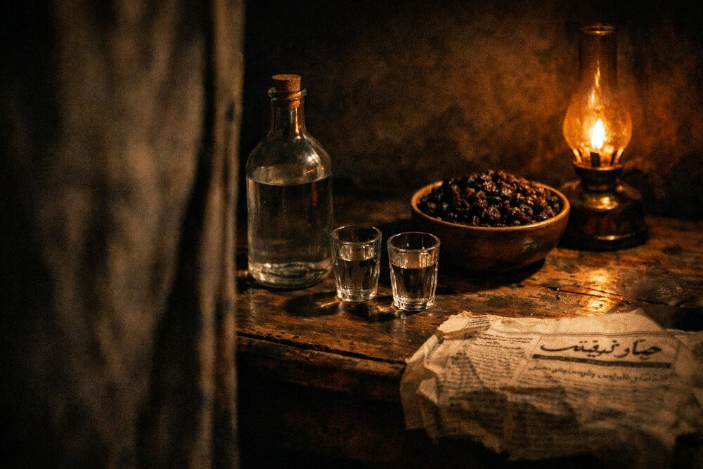 Homemade araq by oil lamp - Afghanistan's forbidden spirit