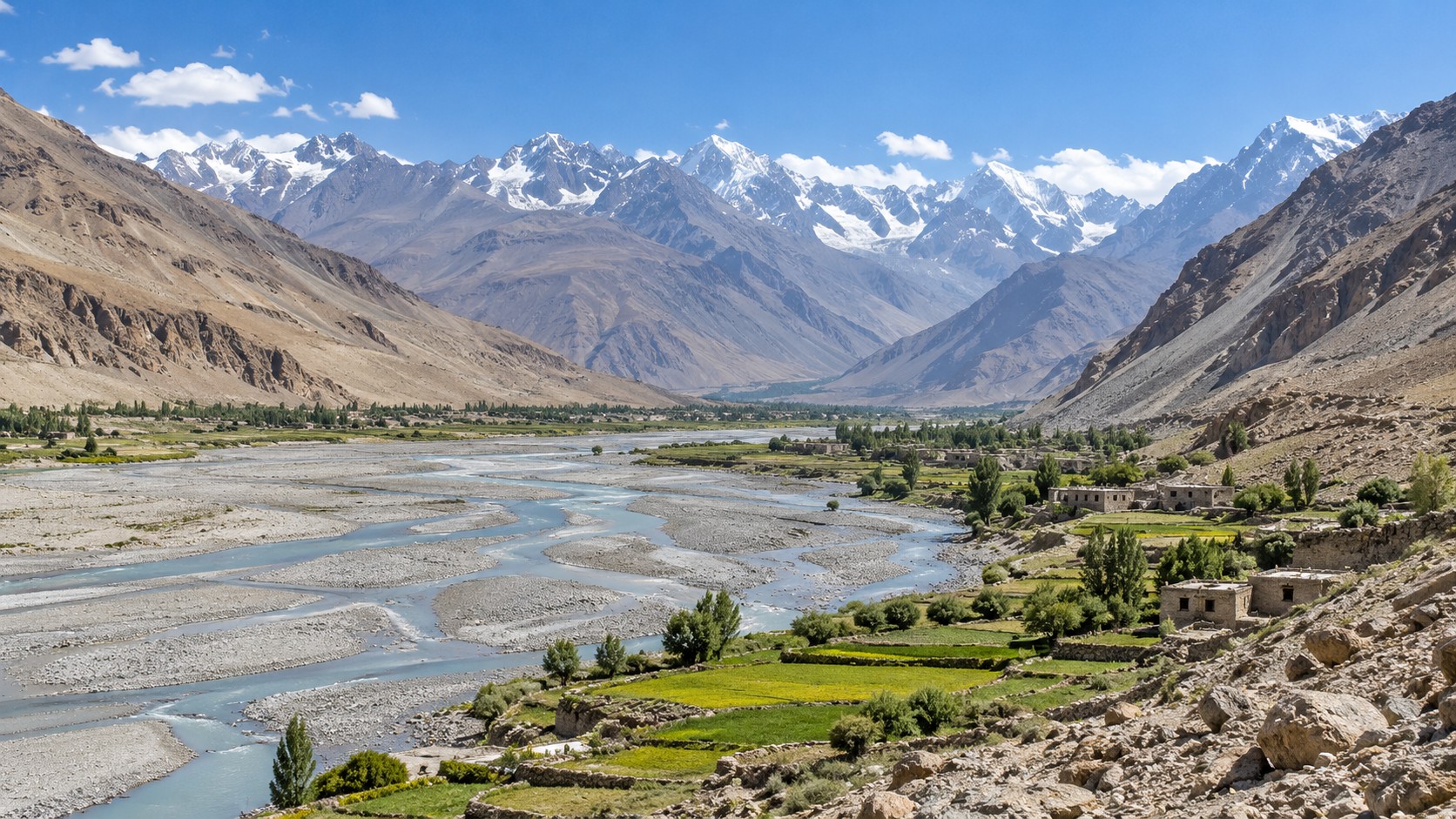 Wakhan · River valley and mountain villages