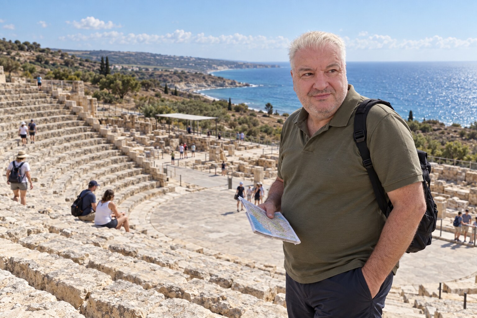 Above the ancient Kourion theatre