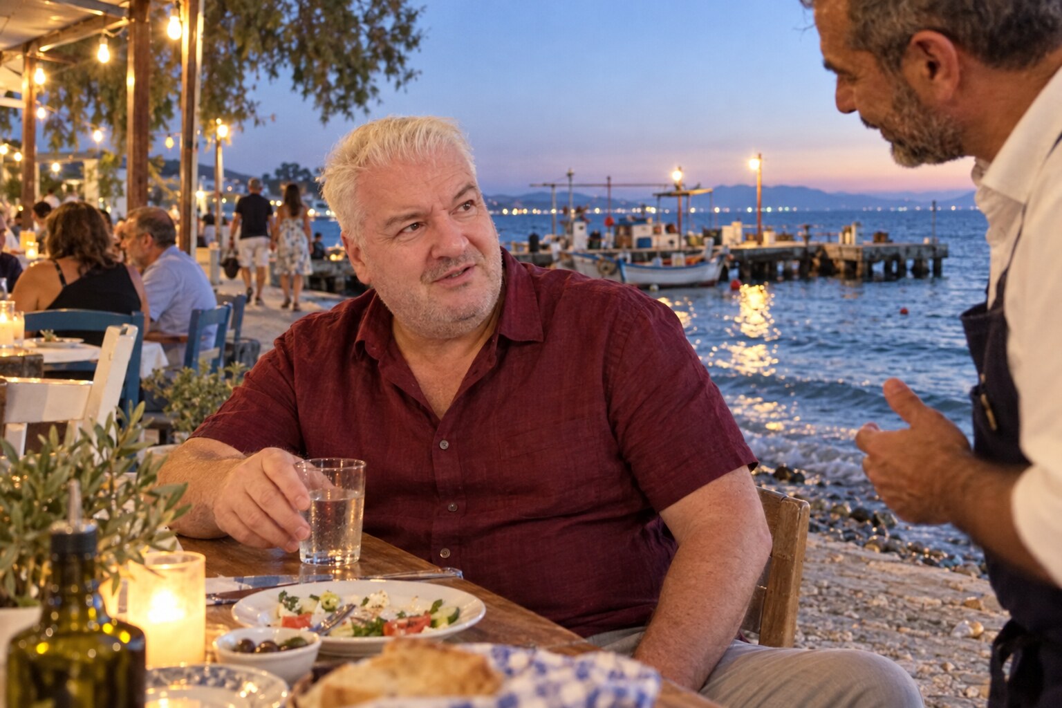 An evening at a Dhekelia seaside taverna