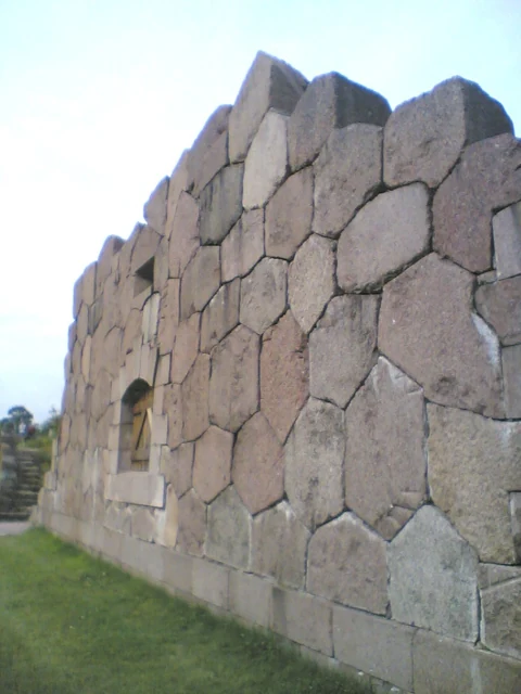Surviving fortress masonry at Bomarsund