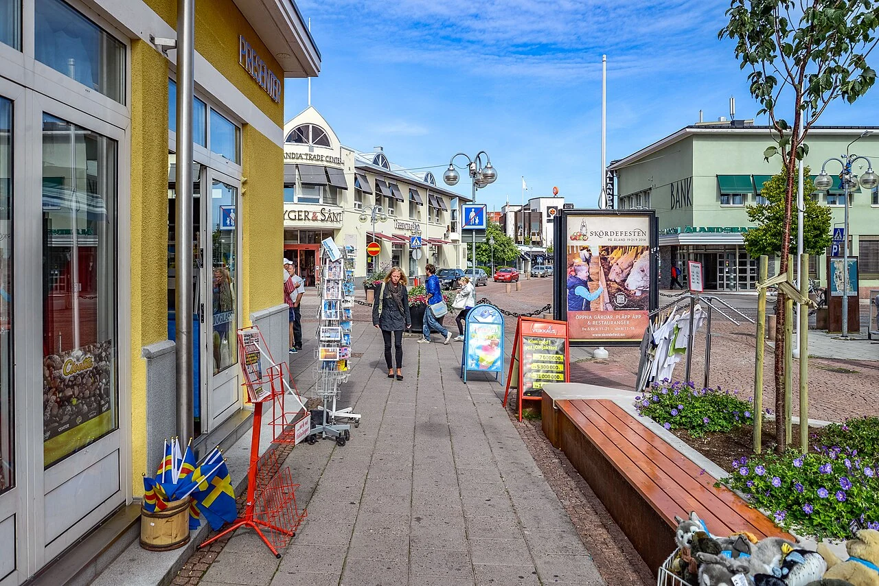 Torggatan in Mariehamn