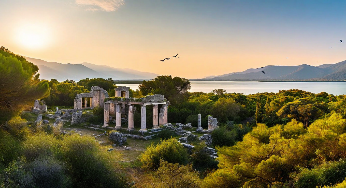 Butrint ancient ruins surrounded by nature