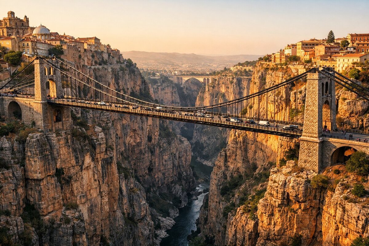 Bridges of Constantine over the Rhumel gorge, Algeria