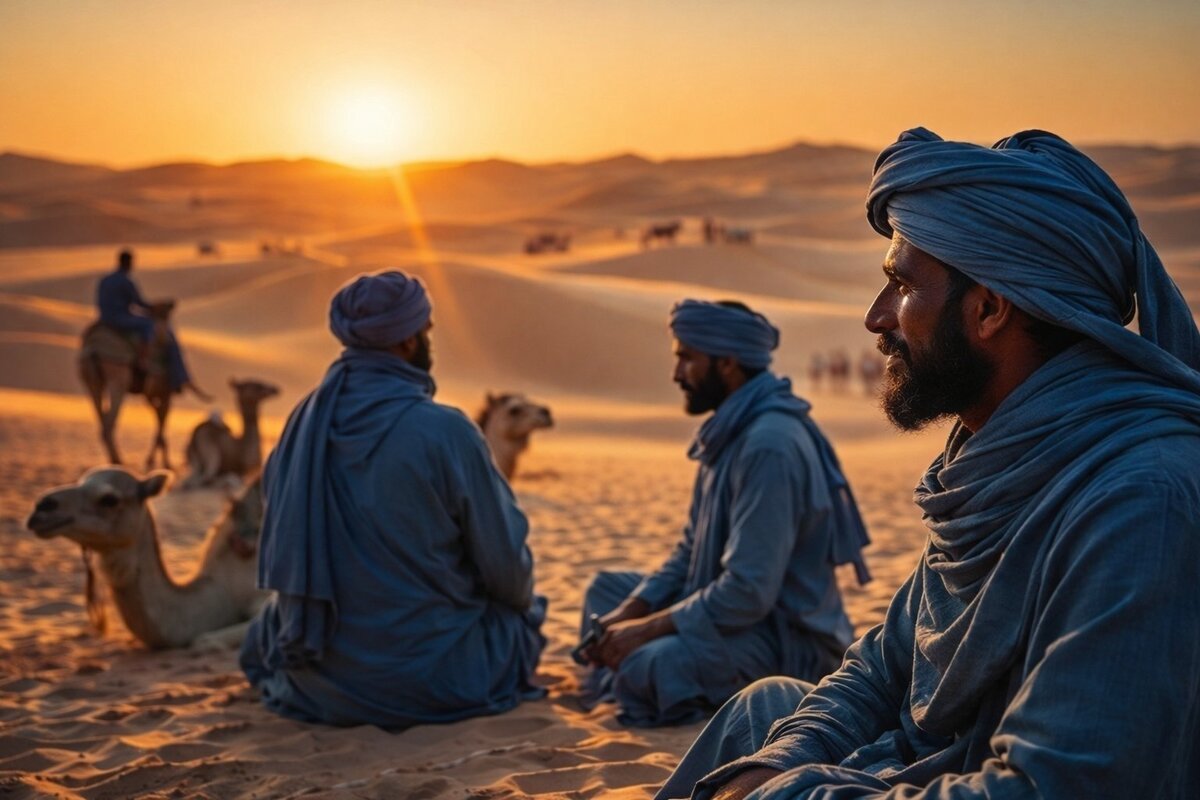 Tuareg man in the desert