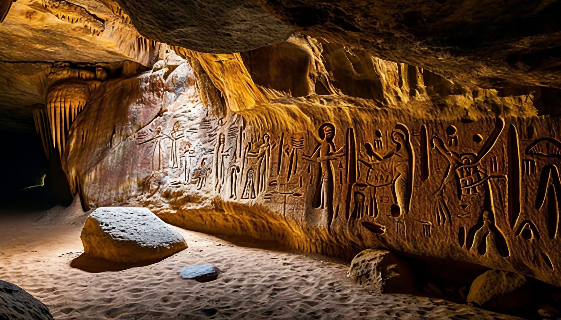 Fountain Cavern, Anguilla — the Arawak ceremonial cave with the Jocahu stalagmite petroglyph