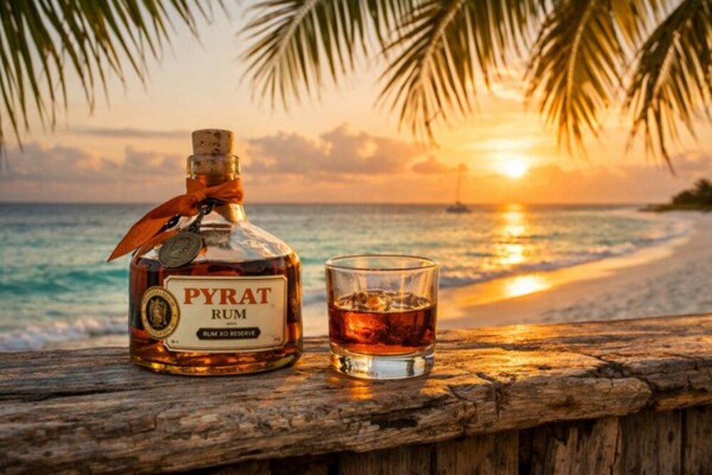 Pyrat Rum at Sunset