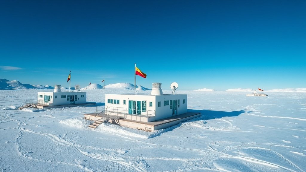 Research station on the ice