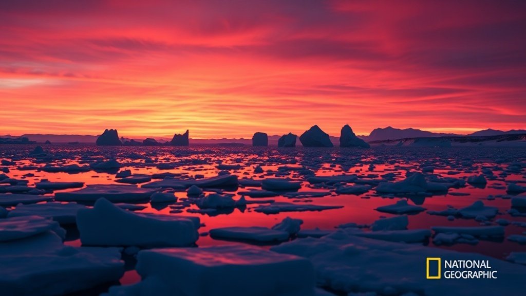 Antarctic sunset