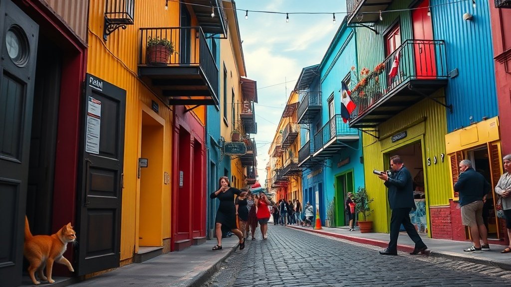 Painted houses of Caminito in La Boca, Buenos Aires