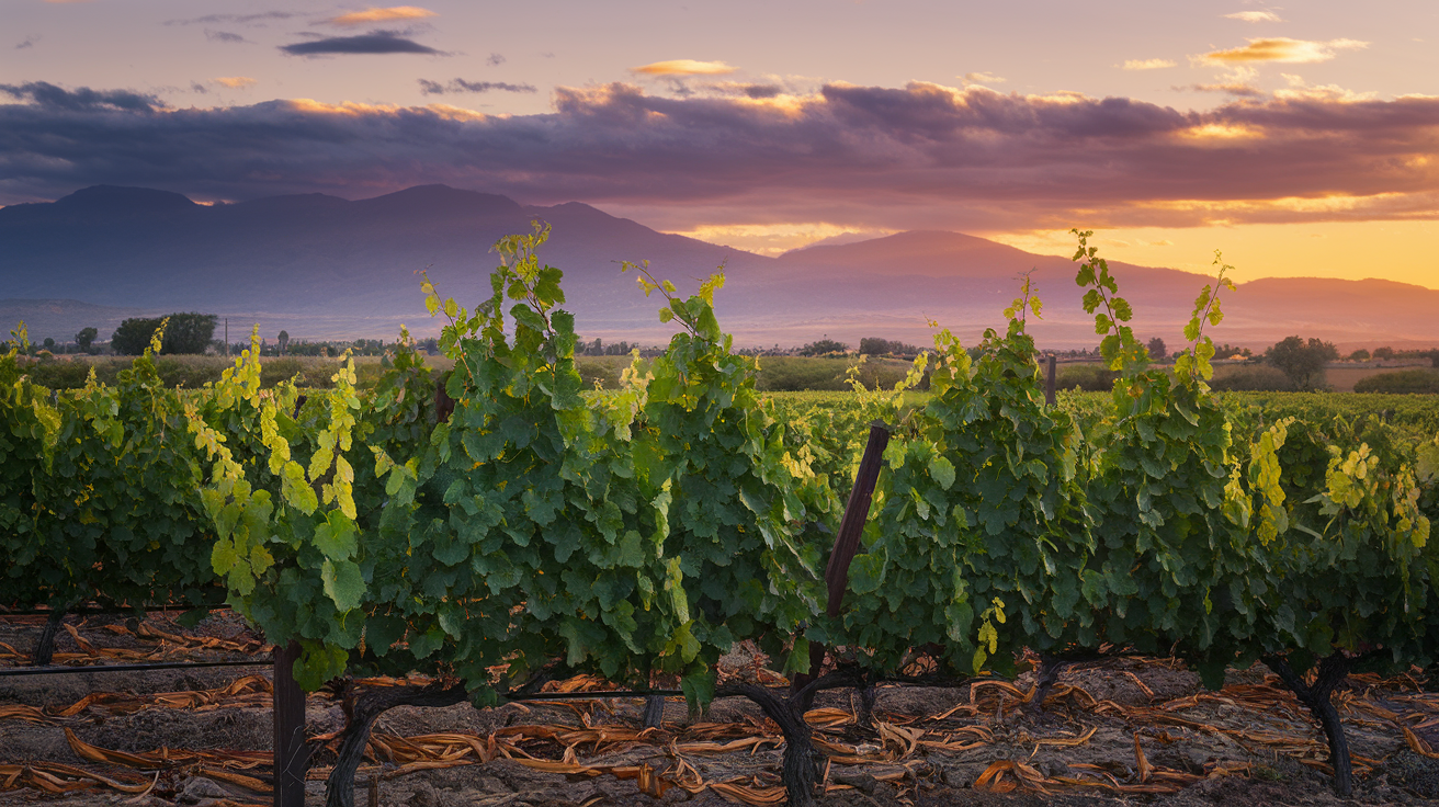 Mendoza vineyard with Andes mountains backdrop