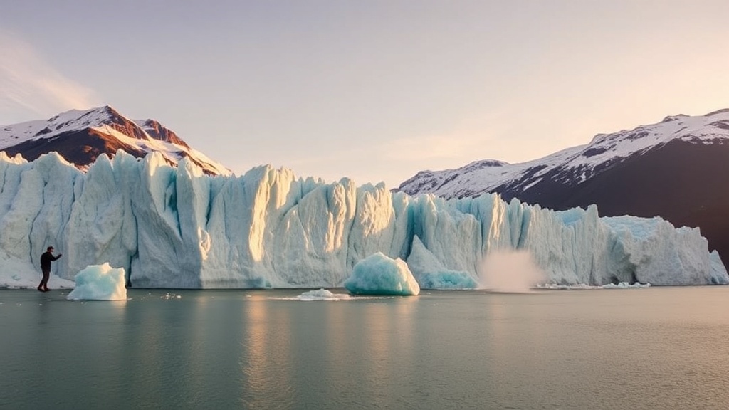 Perito Moreno Glacier calving ice into Lago Argentino
