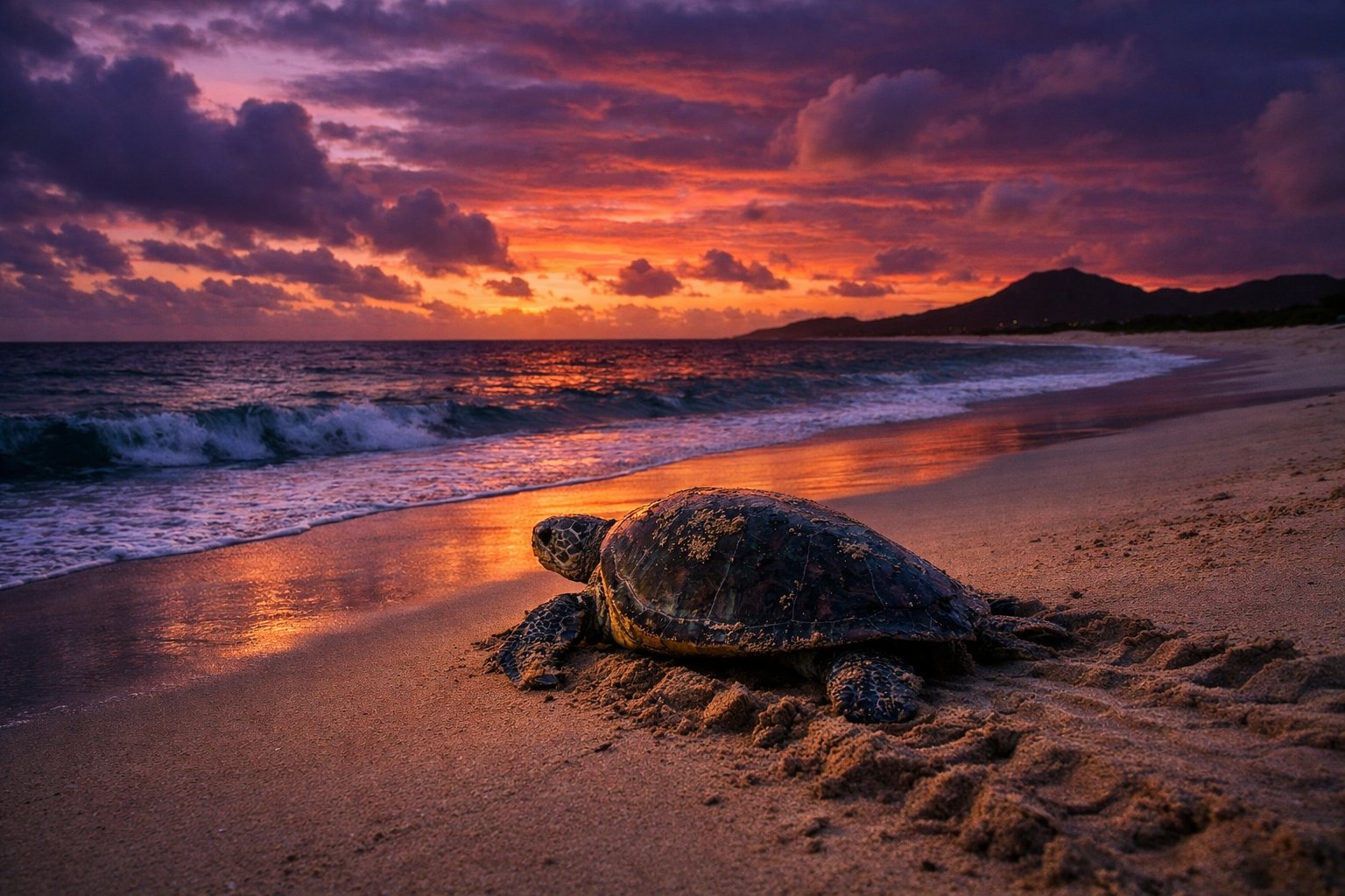 Green Sea Turtle at Long Beach