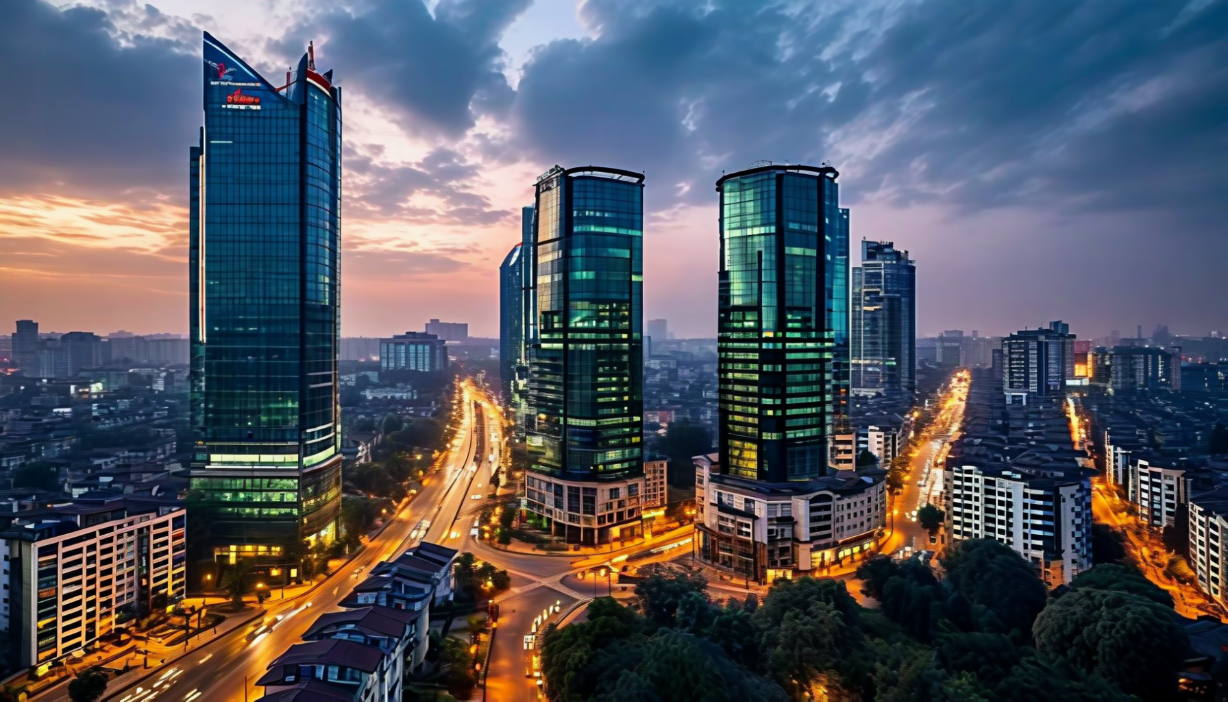 Modern Dhaka — the glass towers of Gulshan and Banani, embassies, rooftop cafés and the new metro line. A different planet from Old Dhaka, just 8 km away.