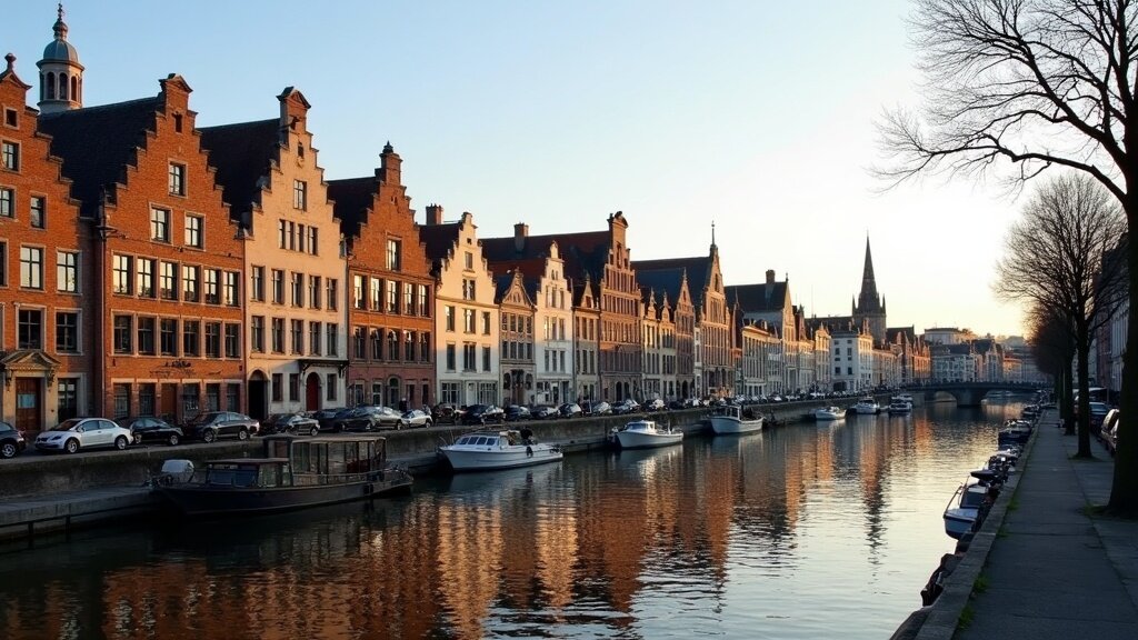 Ghent Graslei medieval waterfront