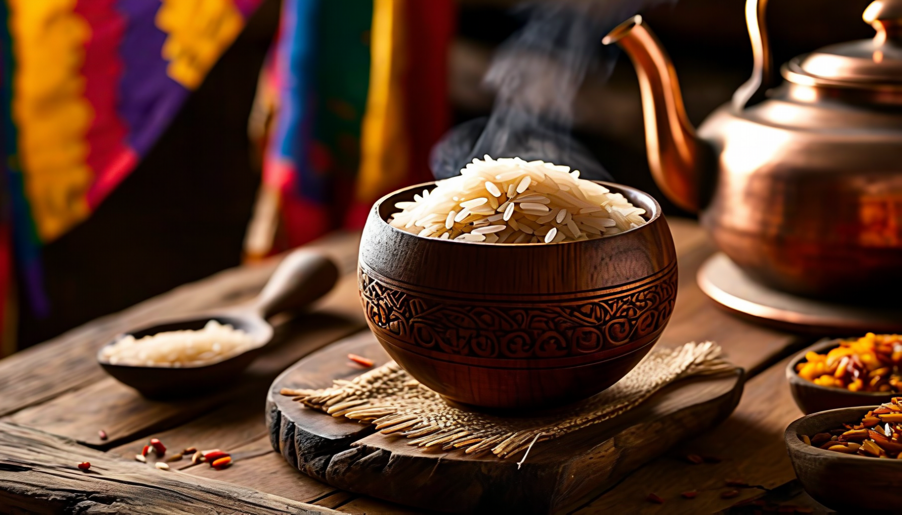 Traditional Bhutanese ara rice spirit served warm