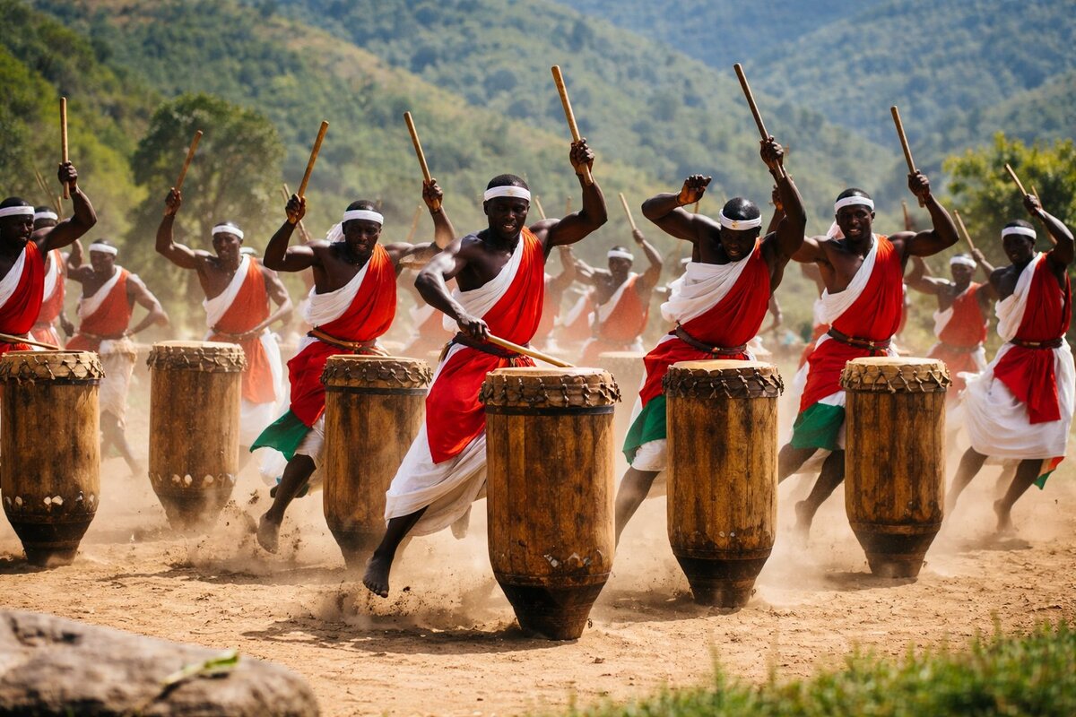 Ritual dance of the royal drum