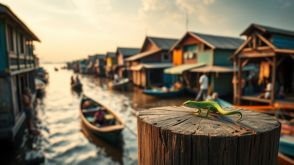 Floating villages on the Tonle Sap