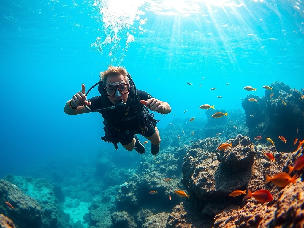 Diving in the Strait of Gibraltar near Ceuta