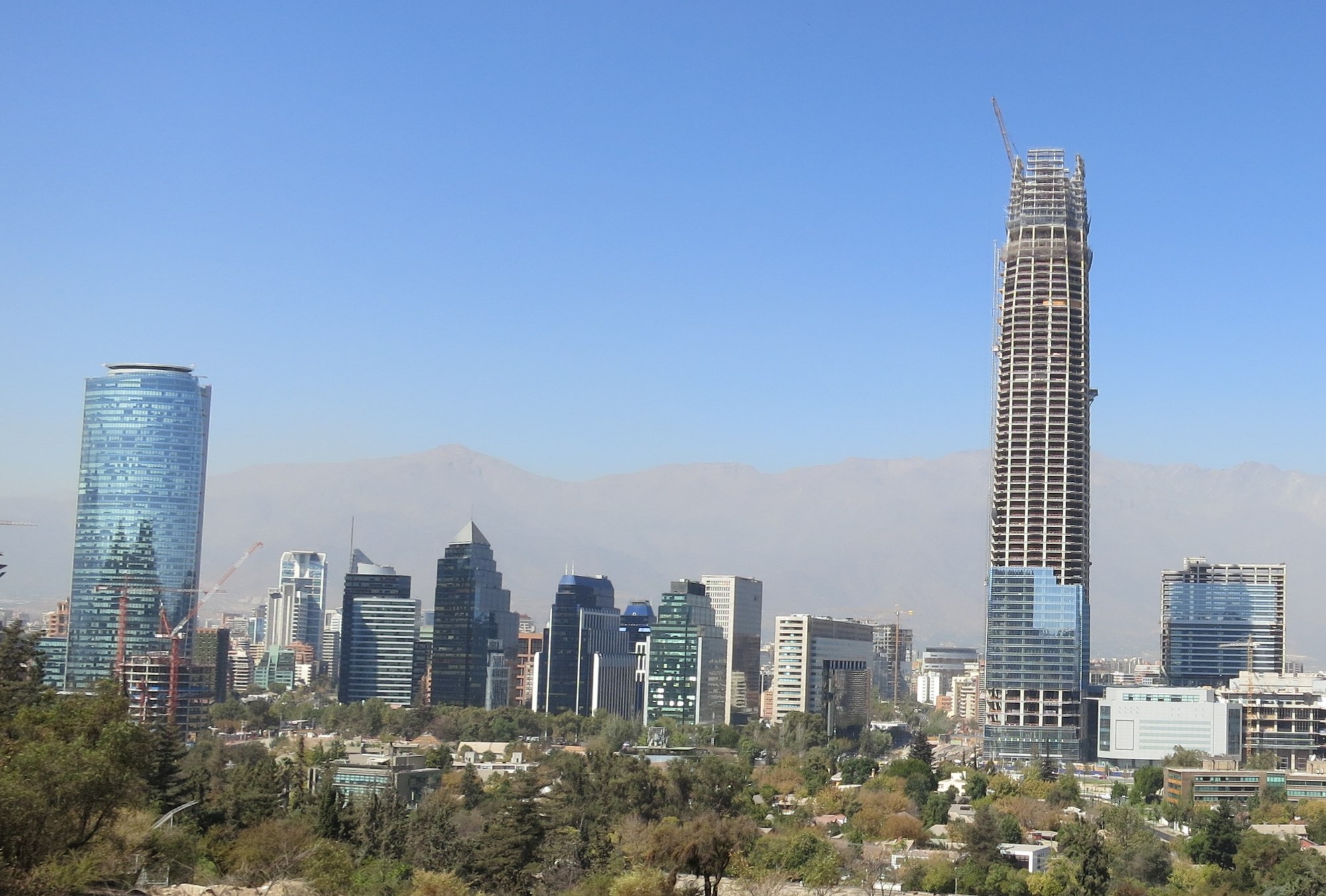 Sanhattan financial district, Santiago, Chile