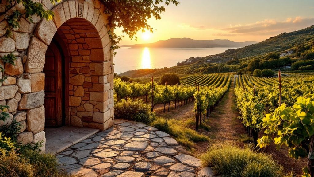Vineyards above the Adriatic, Croatia