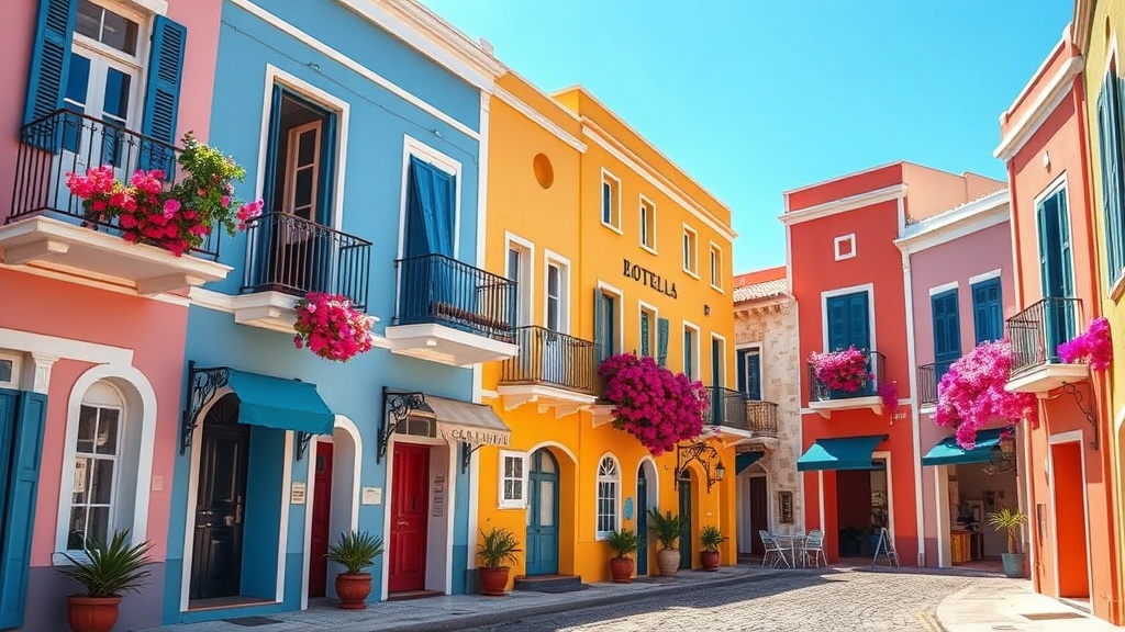 Restored colonial buildings and bars in the Pietermaai district of Willemstad, Curaçao