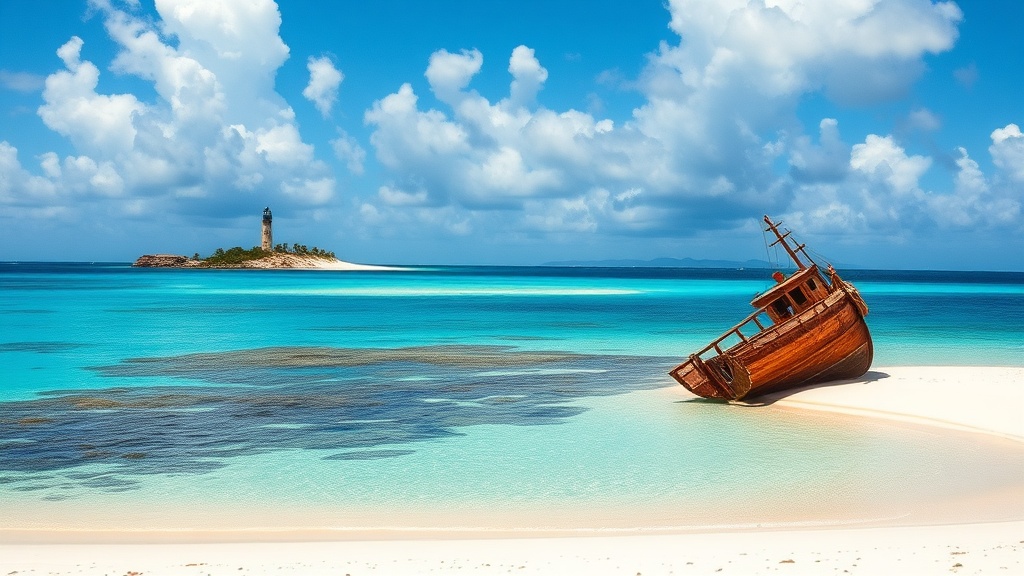 The uninhabited island of Klein Curaçao with its lighthouse