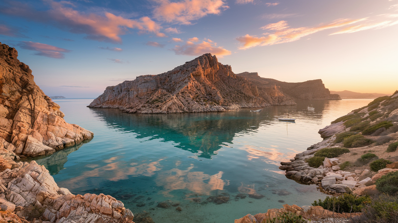 The Mediterranean coastline of Cyprus