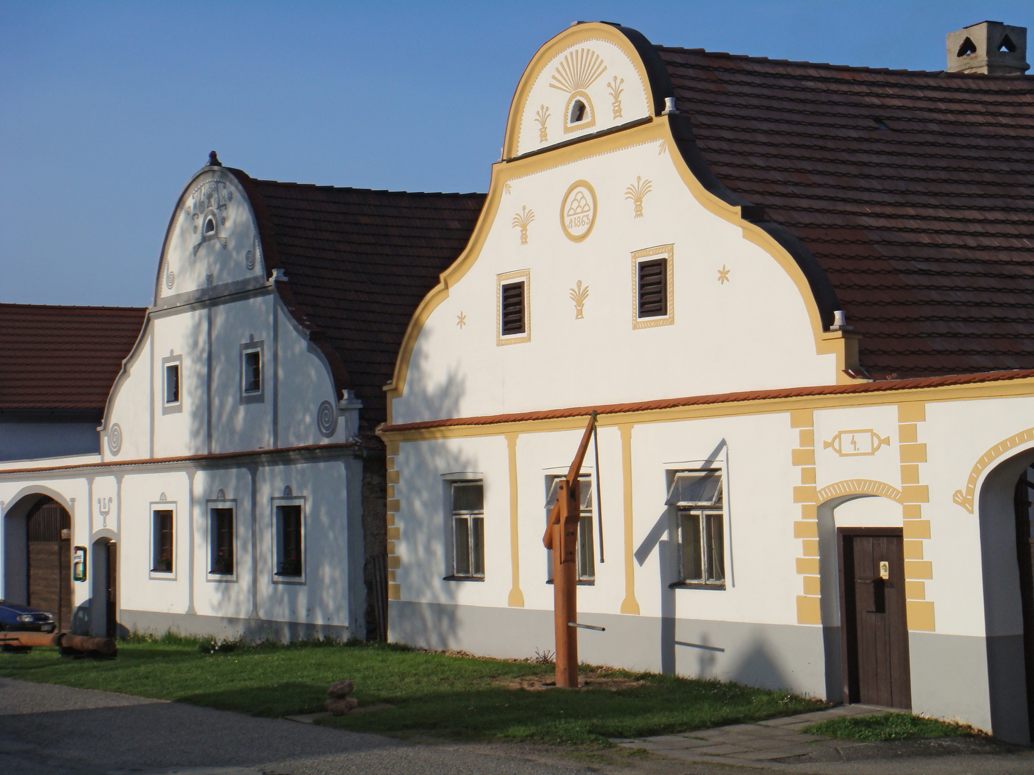 Folk Baroque farmhouses in Holasovice South Bohemia