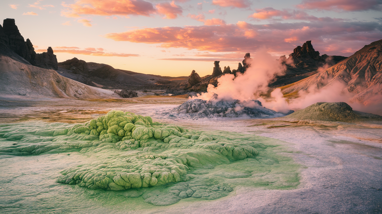 Valley of Desolation with steaming fumaroles