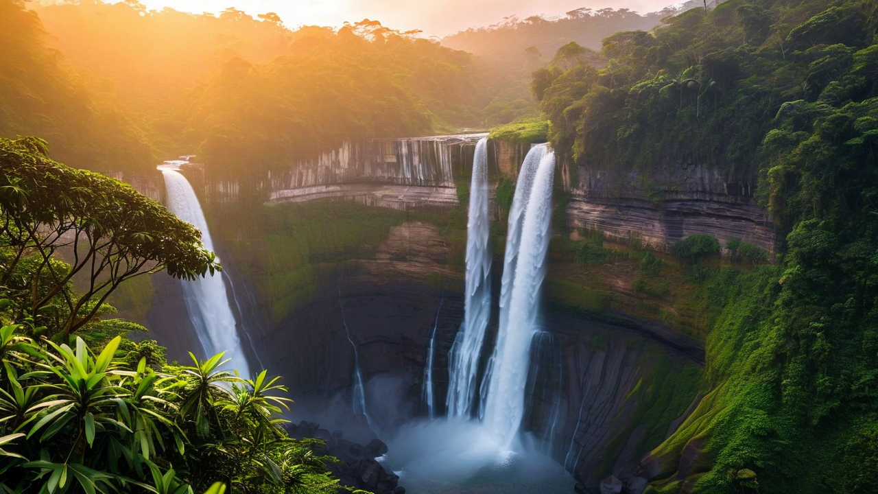 Trafalgar Falls twin cascades