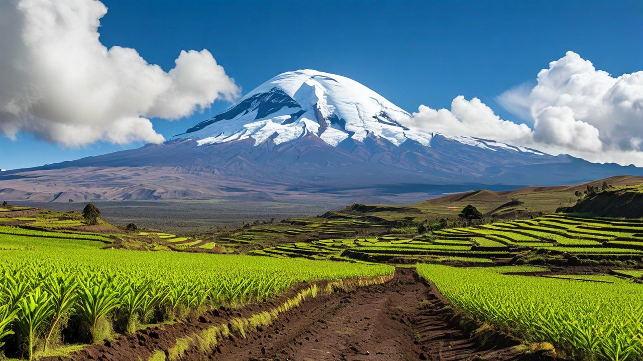 Avenue of Volcanoes panoramic view, Ecuador Andes