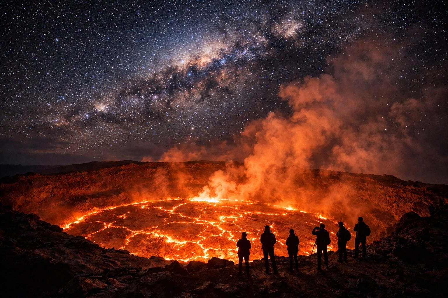 Erta Ale lava lake volcano Ethiopia
