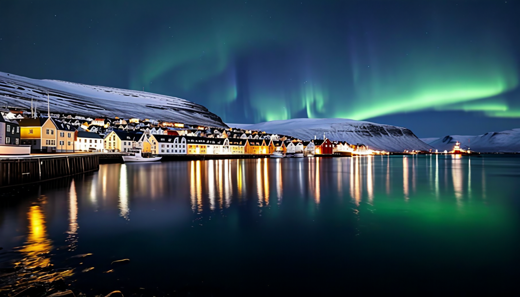 Tórshavn at night