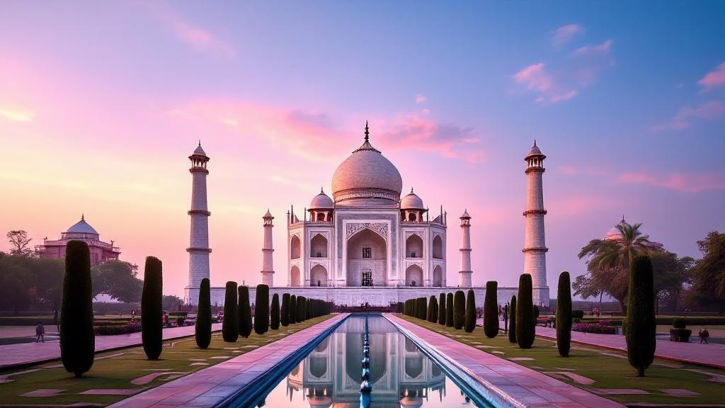 Taj Mahal at sunrise