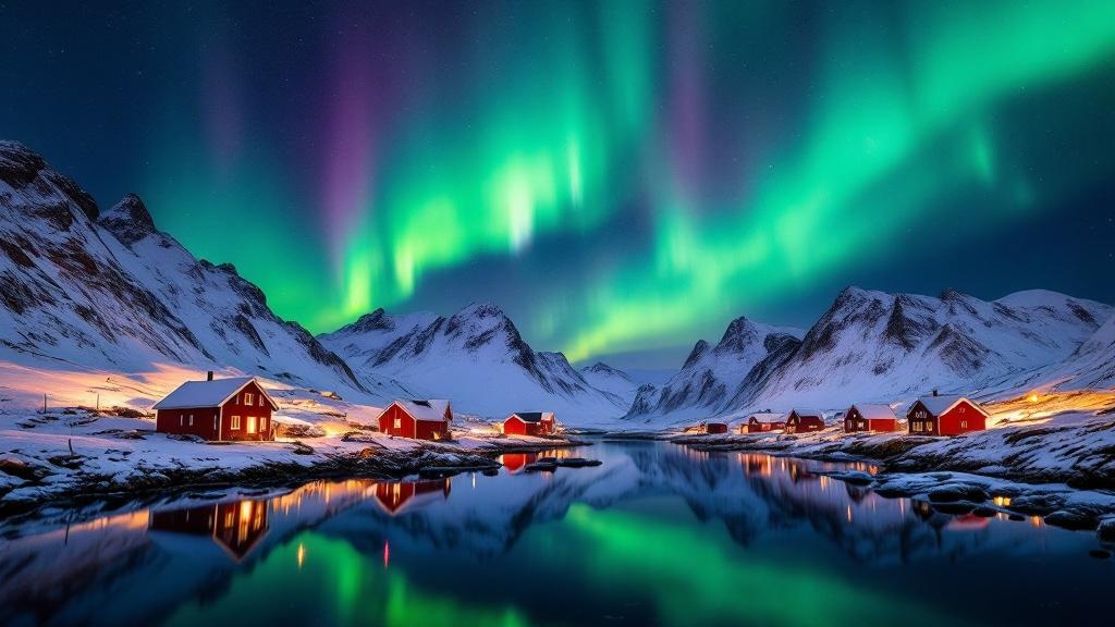 Northern Lights over Lofoten Norway