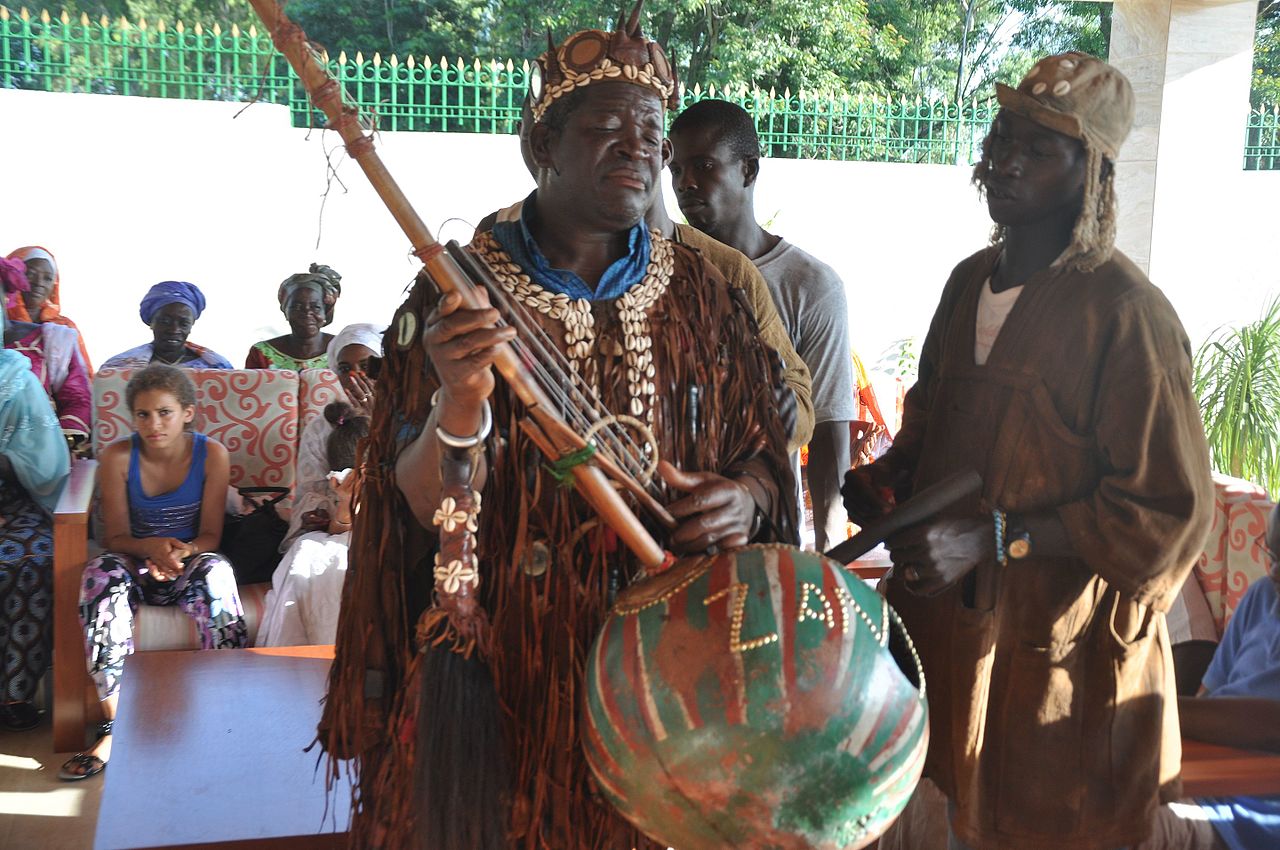 Traditional kora musician