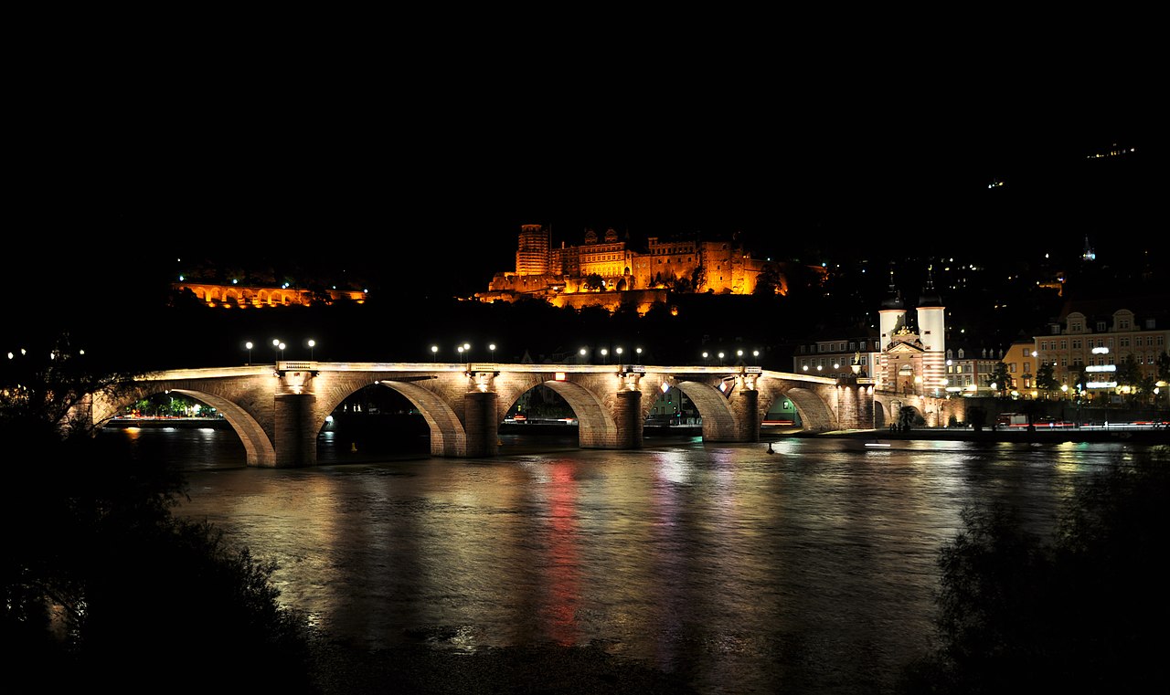 Heidelberg Castle ruins overlooking the Neckar River and old town