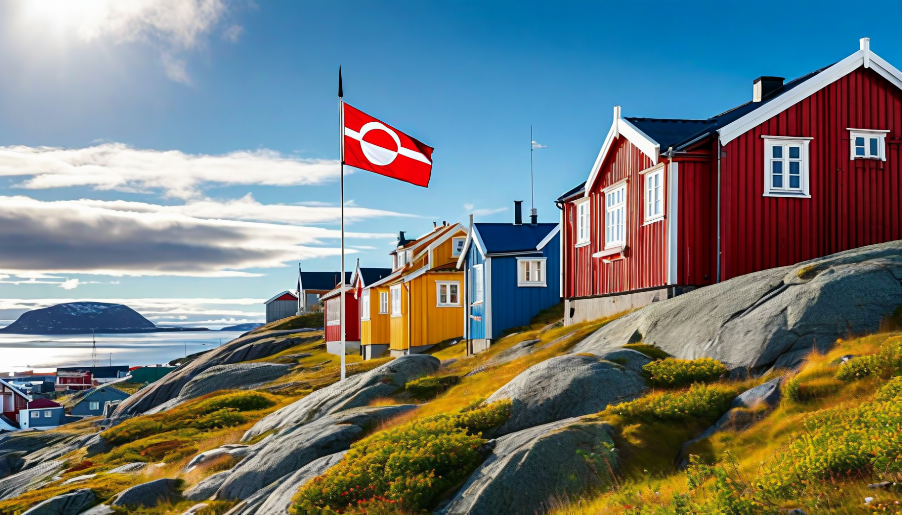 Nuuk colourful houses