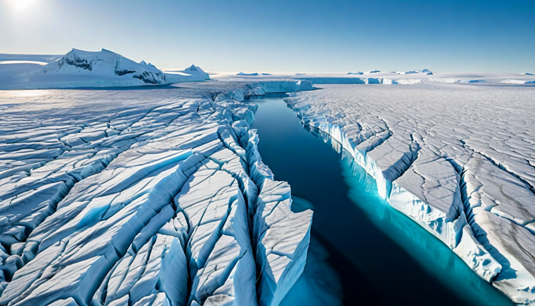 Greenland Ice Sheet edge from above