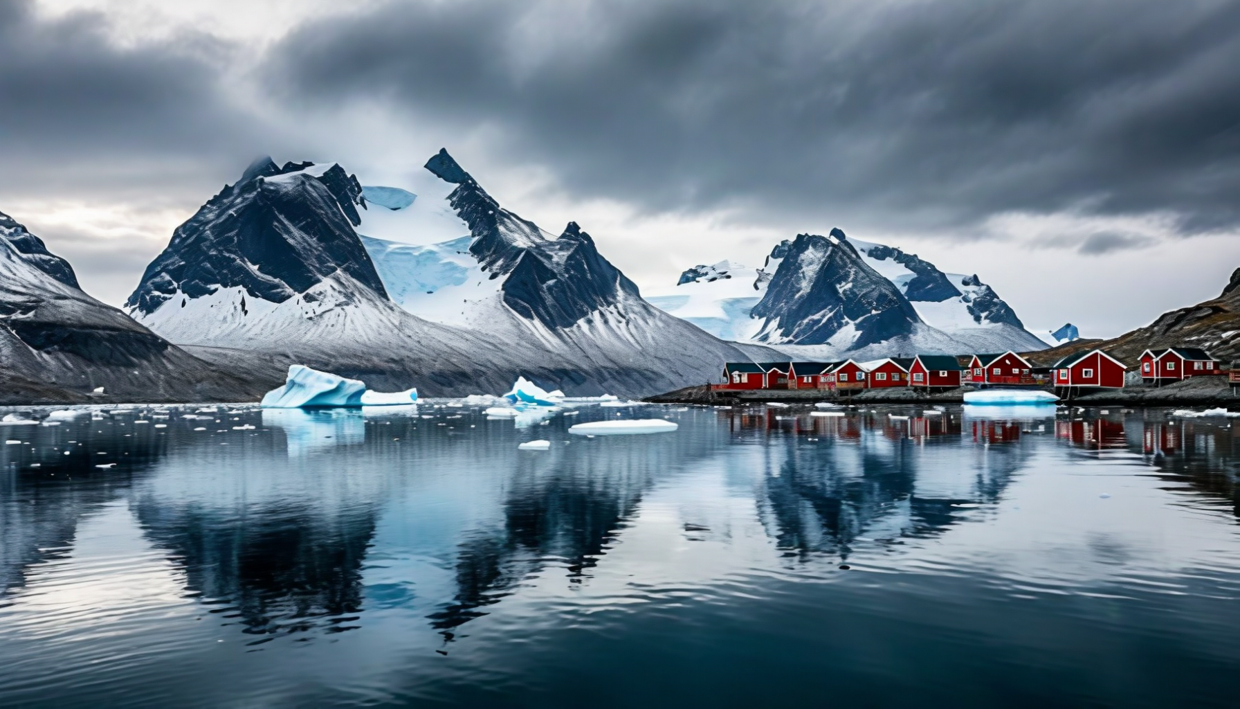 Tasiilaq mountain fjord east Greenland
