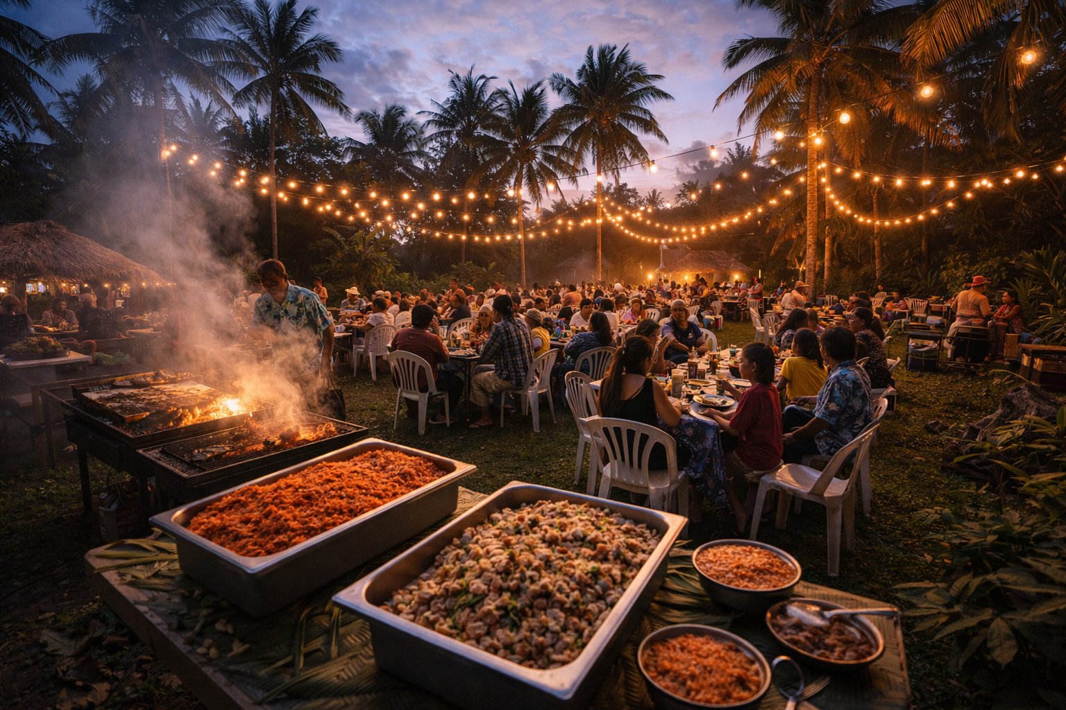 Traditional Chamorro village gathering
