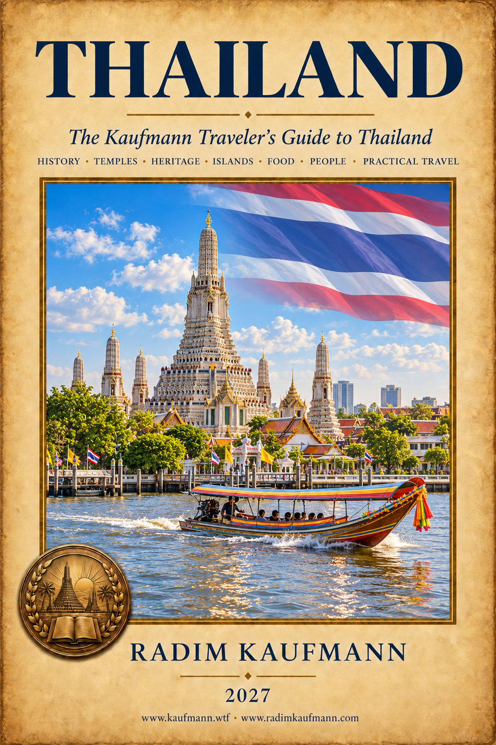 ปกคู่มือท่องเที่ยวประเทศไทย โดย Radim Kaufmann ปี 2027