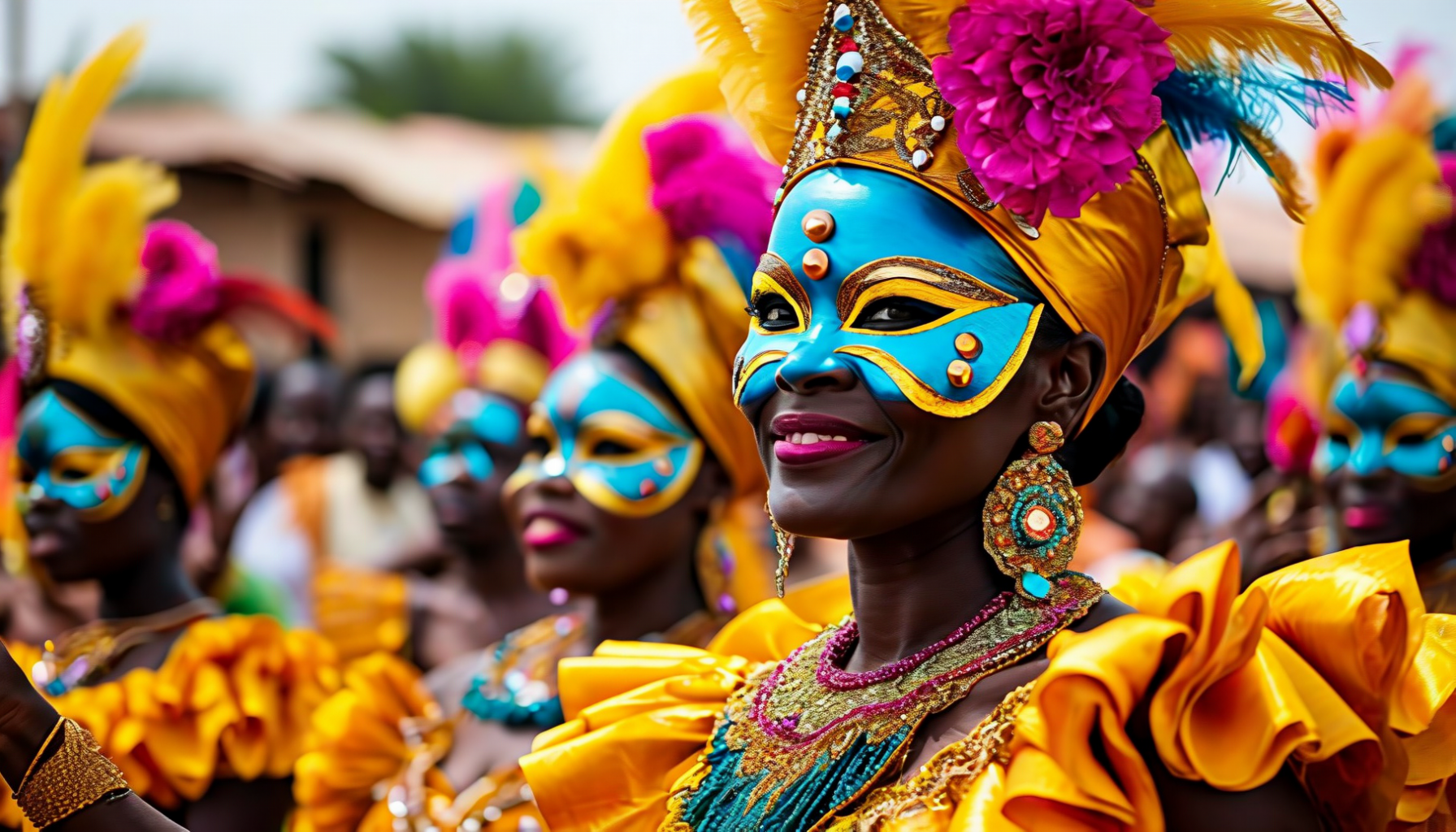Carnival dancers in Bissau