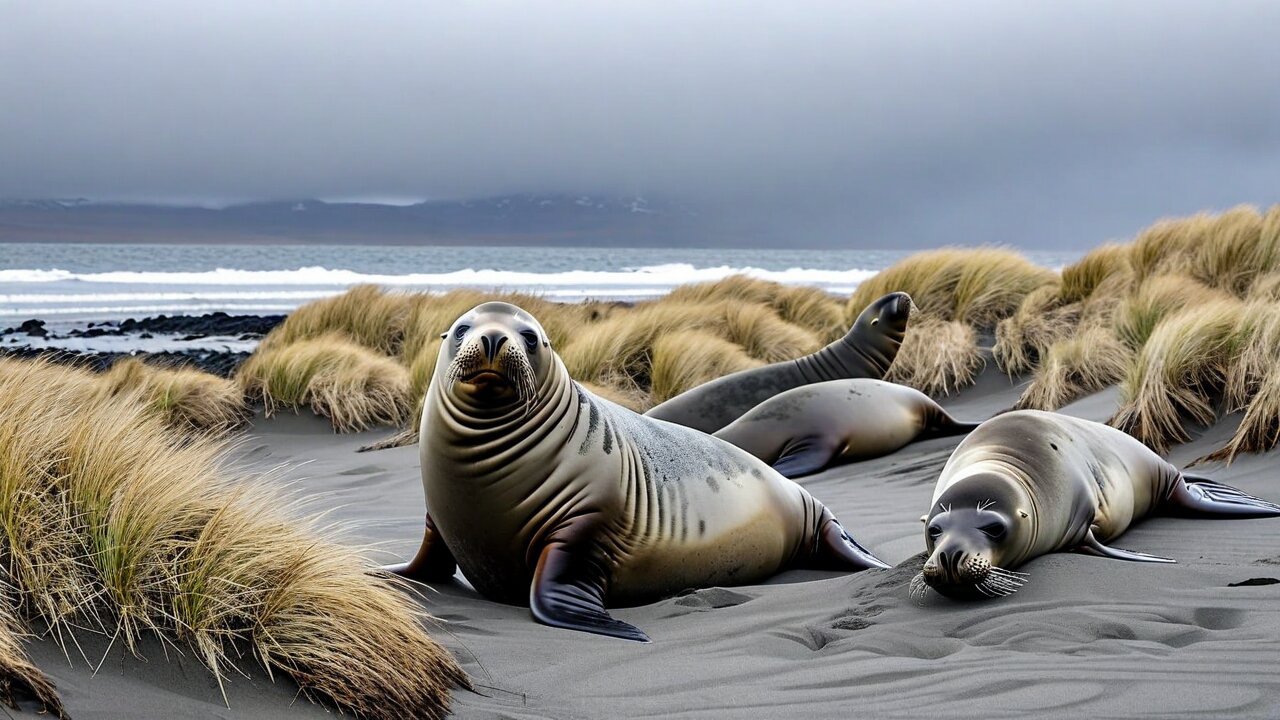 Elephant seals on Heard Island