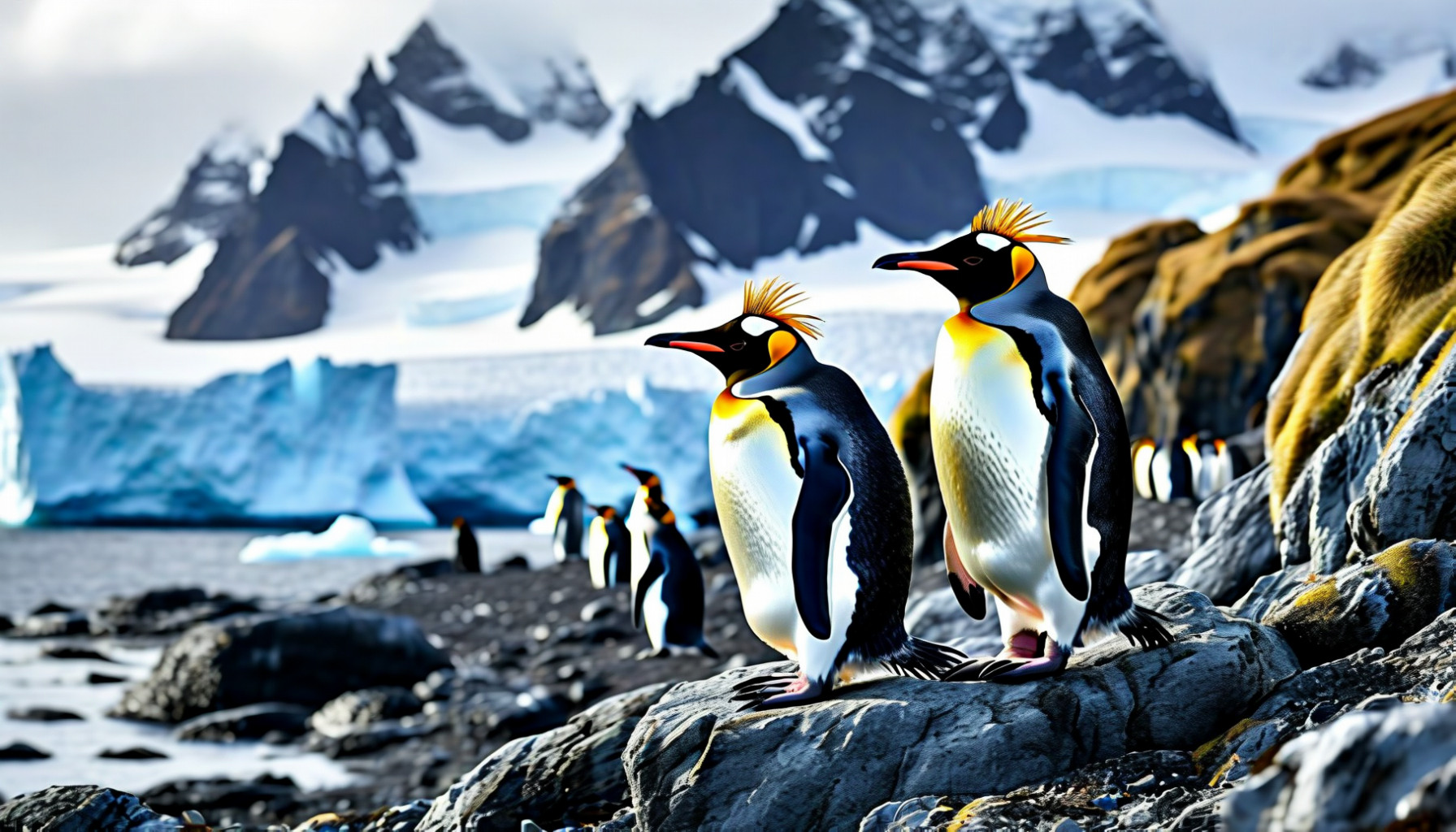 Macaroni penguins