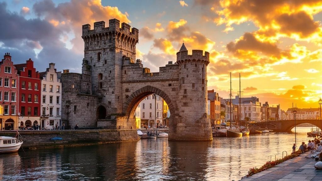 Spanish Arch and Galway Harbor