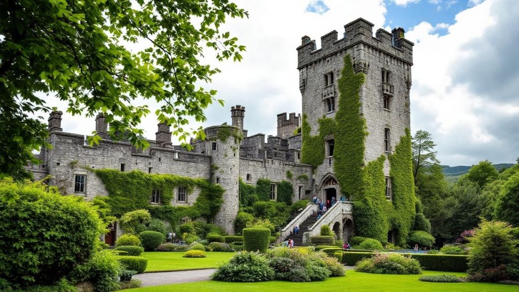 Blarney Castle surrounded by ancient gardens